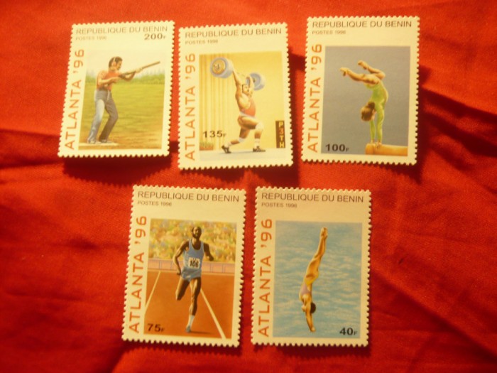 Serie mica Benin 1996 - Jocurile Olimpice Atlanta , 5 valori (din6v)