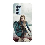 Husa compatibila cu Oppo A54 5G, Viceversa, model Queen of Kattegat Vikings, Silicon, TPU, Transparent, Carcasa