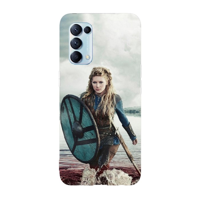 Husa compatibila cu Oppo A55, Viceversa, model Queen of Kattegat Vikings, Silicon, TPU