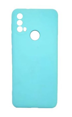 Husa Silicon Silk Touch compatibila cu Motorola Moto E40 4G, interior catifea, Turcoaz foto