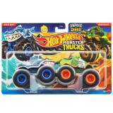 Set 2 masinute Monster Truck, Hot Wheels, Great Bite Vs Rageasaur, JCC71