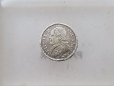 Vatican 10 Soldi 1868 Argint Papa Piux IX