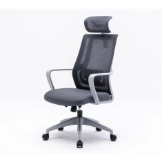 Scaun Office SERIOUX Shark SRX-OC01-FA-G, Material textil, maxim 130kg, Gray