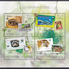 DB1 Fauna Pangolin Tigru WWF 2013 Togo MS MNH