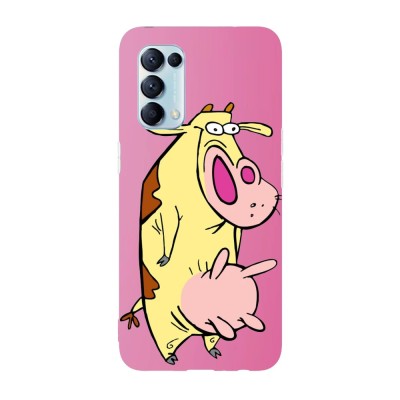 Husa compatibila cu Oppo A15s model Cow and Chicken Cow, Silicon, TPU, Viceversa foto