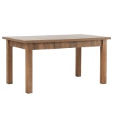 Cumpara ieftin Masa extensibila din mdf maro stejar lefkas inchis Montana 203x90x82 cm