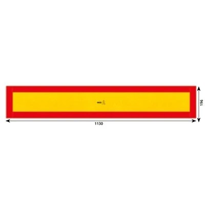 PLACA REFLECTORIZANTA GALBEN/ ROSU 1130X196 MM SUPORT ALUMINIU HICO 64830 foto