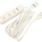 Prelungitor alimentare 3 prize PVC alb 1,5m 16A