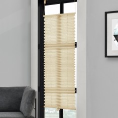 [neu.haus] Roleta armonica / perdea plisata - 85 x 100 cm - crem - protectie impotriva luminii si a soarelui - jaluzea - fara gaurire HausGarden Leisu foto