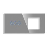 Panou Intrerupator Variator cu Touch si Priza Simpla Din Sticla LUXION SmartElectro IntelligentHouse