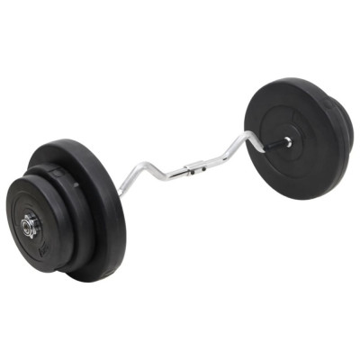 Set halteră ondulată cu greutăți, 60 kg foto