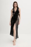 Desigual rochie de plajă din bumbac MIXINGER DOUBLE AM culoarea negru, 25SAWA14
