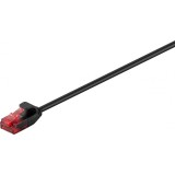 Cablu de retea slim RJ45 cat. 6 UTP 0.15m Negru, Goobay G71547