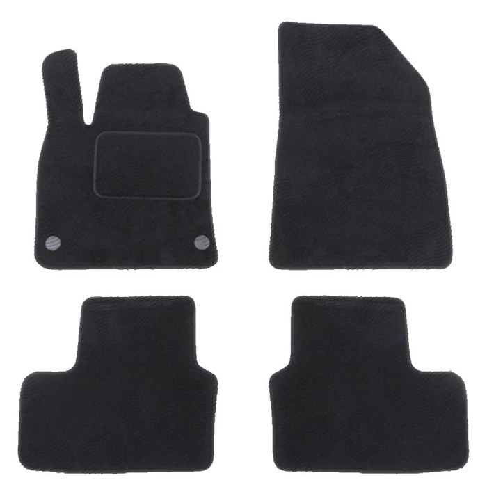 Set covorase auto mocheta Velor RENAULT CLIO V, 08.2019-06.2023; CLIO V, 06.2023-, negru,