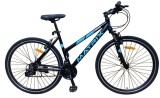 Bicicleta dama 700c hibrid, munte, oras, 21 viteze shimano, v-brake, cadru 17