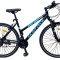Bicicleta dama 700c hibrid, munte, oras, 21 viteze shimano, v-brake, cadru 17