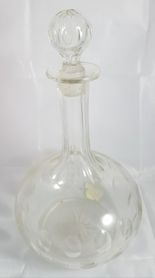 Superb decantor vechi din cristal inceput sec.xx foto