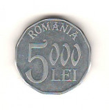 SV * Romania BNR 5000 LEI 2001 +/- AUNC, Aluminiu