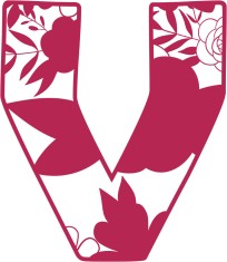 Sticker decorativ, Litera V, Rosu, 70 cm, 7444ST-2 foto