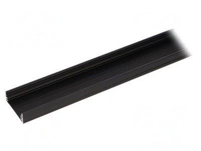 Profil Aluminiu Negru pentru Module LED 2m WIDE24 de Suprafață foto