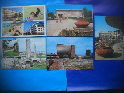 HOPCT LOT NR 887 MANGALIA--LITORAL-CT-5 CARTI POSTALE-RSR-NECIRCULATE foto
