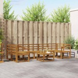 vidaXL Set de canapele de exterior 8 pcs natural Lemn Solid de Acacia 3366162