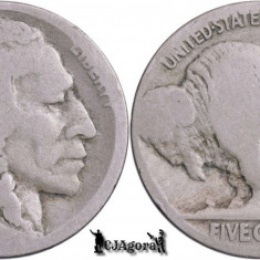 1913-1938, 5 Cents - Buffalo Nickel - Statele Unite ale Americii