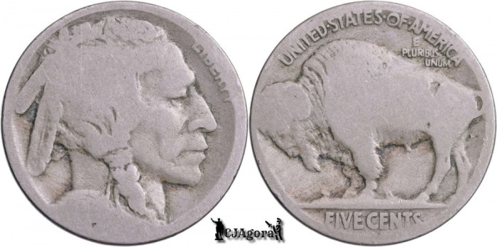 1913-1938, 5 Cents - Buffalo Nickel - Statele Unite ale Americii