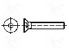 Surub M2, otel rezistent la acizi A4, 6mm, cap ingropat, BOSSARD, M2X6/BN4719 DIN7991 ~ISO10642