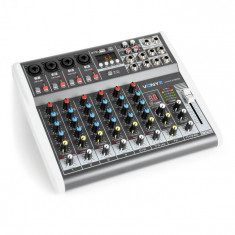 Vonyx VMM-K802, mixer cu 8 canale, port usb, receptor bt, 16 DSP, putere phantom +48V foto