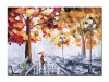 Tablou pictat manual dormitor, living, Impreuna pentru totdeauna, 40x30cm ulei in cutit efect 3D, gata de expus pe perete