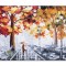 Tablou pictat manual dormitor, living, Impreuna pentru totdeauna, 40x30cm ulei in cutit efect 3D, gata de expus pe perete
