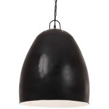 Cumpara ieftin Lampa suspendata industriala, negru, 42 cm, rotund, 25 W, E27