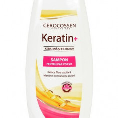 Sampon pentru par vopsit cu keratina si filtru UV - Keratin+, 400 ml, Gerocossen