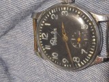 Ceas vechi de mana barbatesc Sovietic URSSS marca Pobeda secundar incorporat inscris in romaneste de colectie nefunctional