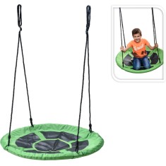 Leagan tip cuib pentru copii, rotund, O100 cm, verde-negru