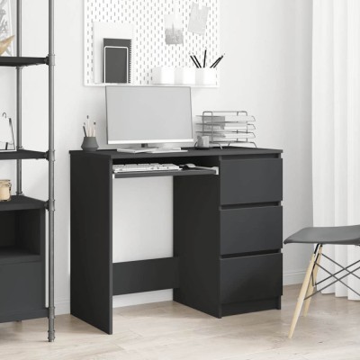 vidaXL Birou, negru, 90x45x76 cm, lemn prelucrat 801374 foto