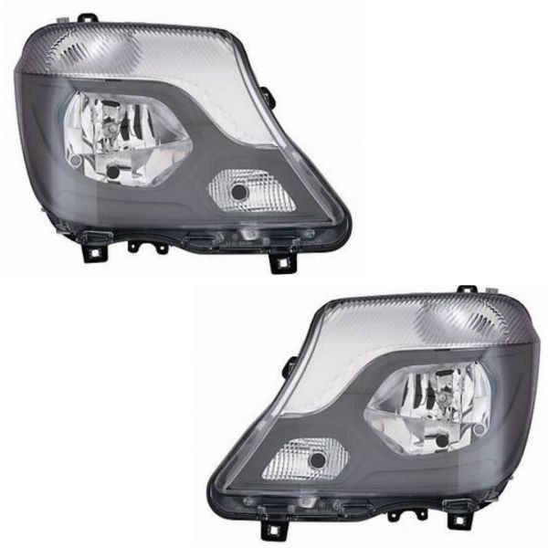 Set Mercedes Sprinter Facelift W906 2014-2019 Faruri Electric cu Motor Microbuze Dreapta Stanga Lampa