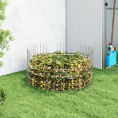vidaXL Compostor de grădină, Ø100x50 cm, oțel galvanizat