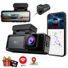 Camera auto DVR &reg;Ellitiq 4K UHD + 1080P Spate inclusa cu GPS, WiFi, Viziune Nocturna, Ecran IPS 3.18&rdquo;, Senzor G, Mod Parcare 24/7 si Inregistrare Bucl