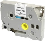 Banda Laminata WB Black on White, TZS231-WB, compatibil cu Brother P-touch PT-E110VP|D400|D450|D600|E300|E550|H110|H500|P700|P750|PT-D210, 8m, incl.TV