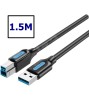 Cablu VENTION USB 3.0 A Tata la B Tata-Lungime 1.5 Metri