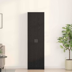 vidaXL Dulap cu raft Stejar negru 55 x 25 x 189 cm Lemn compozit