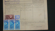 D11 Document 1931 cu timbre fiscale -val.de 2 Lei in straif de 3 buc foto
