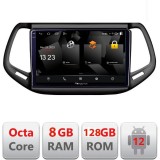 Navigatie Jeep Compass 2017 Android 12, 2K QLED, 8GB RAM, 128GB