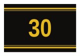 Sticker autoadeziv nr. 30 - Signetten SAFE auriu pe fundal negru