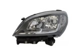 Far Fiat Doblo (263), 01.2015-, montare fata, stanga, cu lumina de zi; H7+H7+W21W+WY21W; electric; rama neagra; cu motor; halogen, AYFAR
