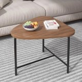 Masuta de cafea, triunghiulara, blat MDF, cadru metalic, dimensiuni 64 x 52 x 51 cm, greutate maxima suportata 30 kg, negru