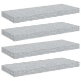 Cumpara ieftin Rafturi de perete, 4 buc., gri beton, 60x23,5x3,8 cm, MDF