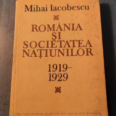 Romania si societatea natiunilor 1919 - 1929 Mihai Iacobescu